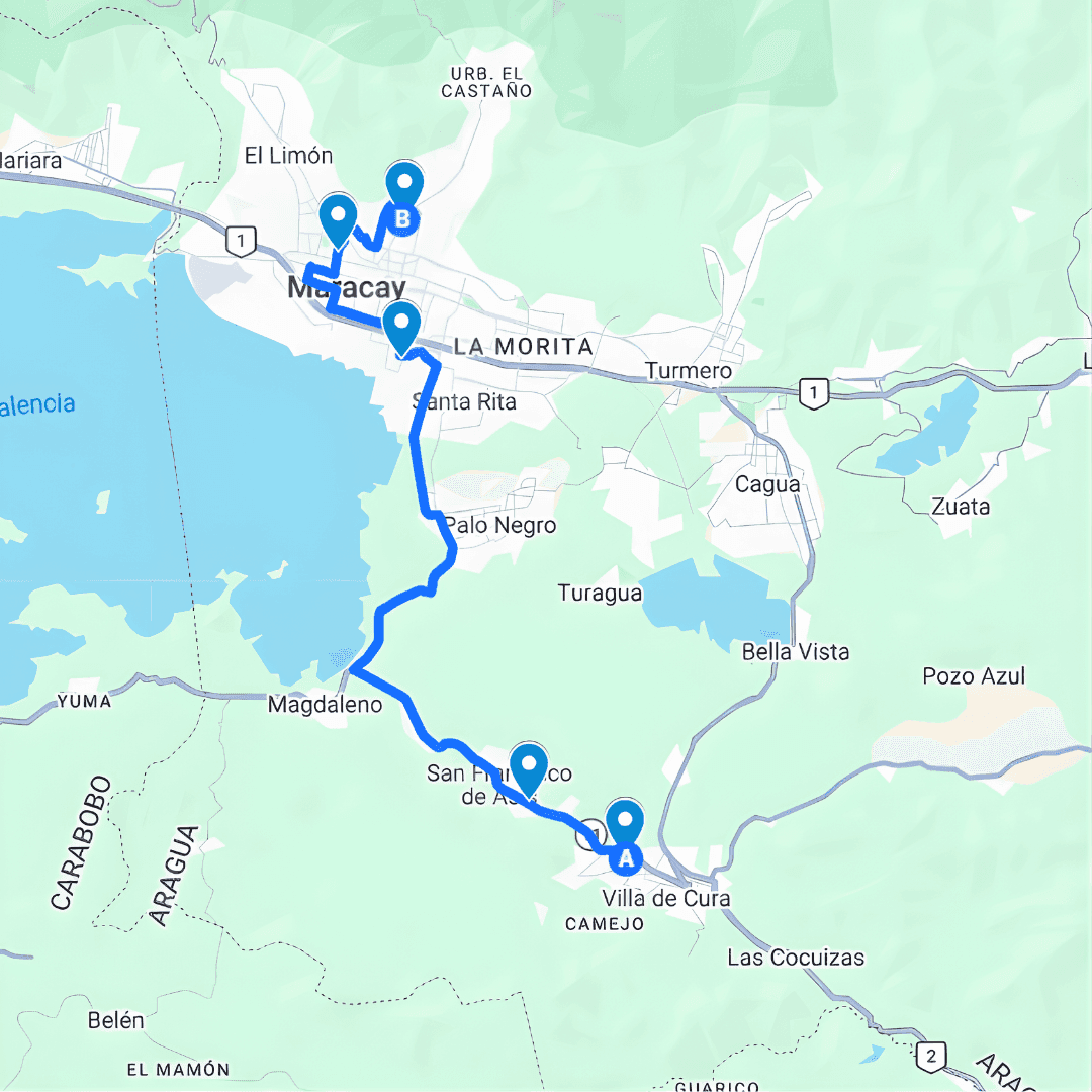 Villa De Cura Ruta de Bus A: San Francisco de Asís- Zona Industrial Las Minas