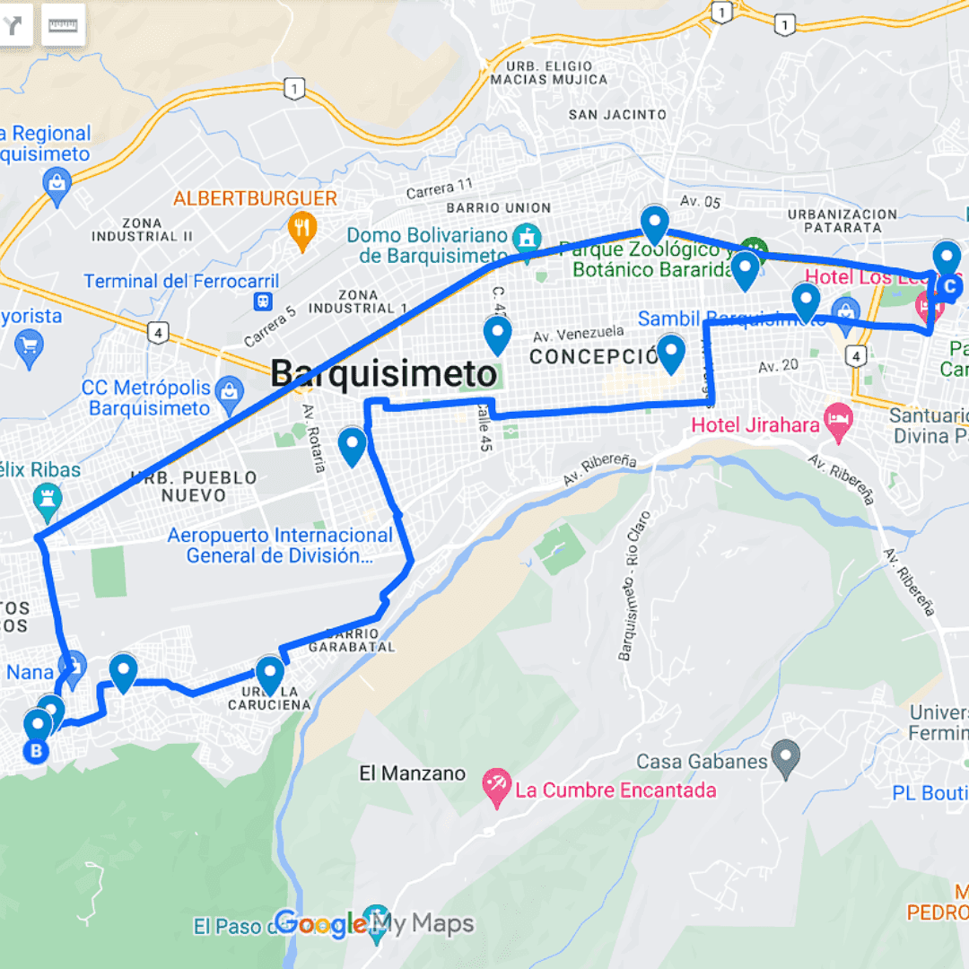 Barquisimeto Ruta 3: Las Delicias - Las Trinitarias