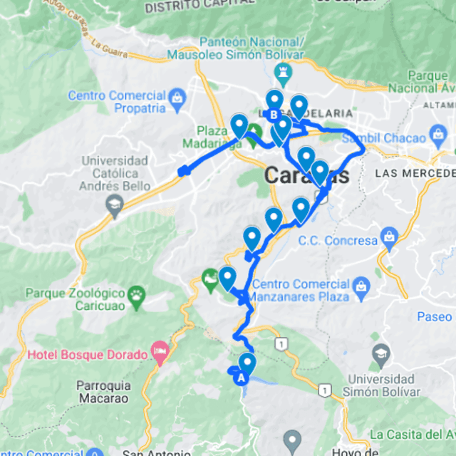 Buses publicitarios en Caracas Ruta 22: La Mariposa - Torres del Silencio, Libertador