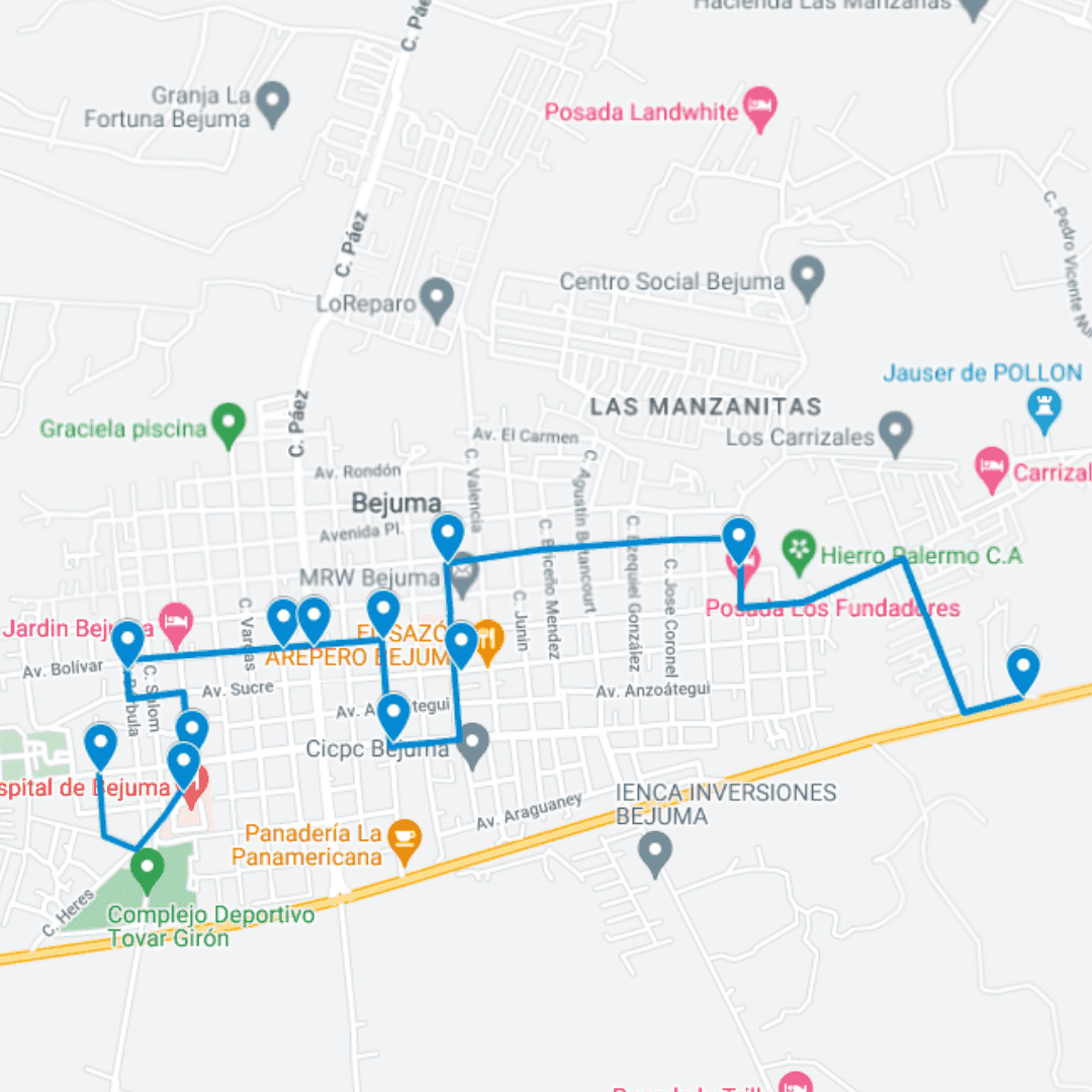 Bejuma Ruta de Bus 2: Terminal-Justino Giron