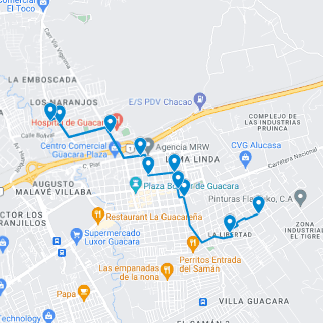 Buses publicitarios en Guacara Ruta de Bus 13: Macario Escorcha-Negro primero