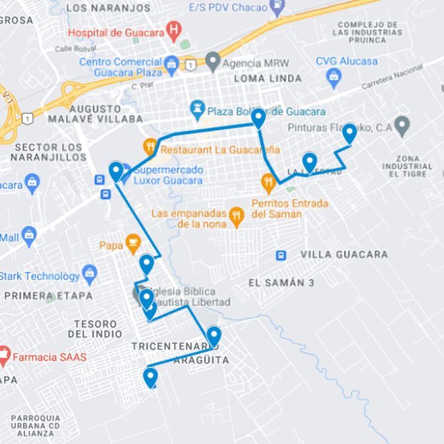 Buses publicitarios en Guacara Ruta de Bus 11: La Ceiba- Macario Escorcha