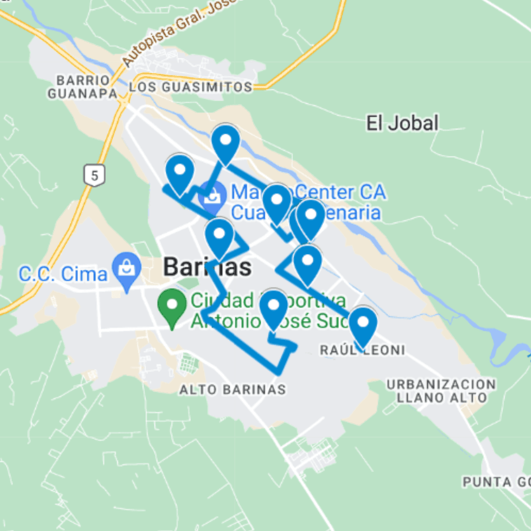 Barinas Ruta de Bus A: Av.23 de Enero- Juan Pablo