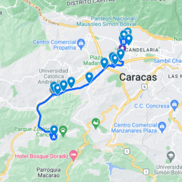 Buses publicitarios en Caracas Ruta 20: Caricuao - Esq. de Salas, Libertador