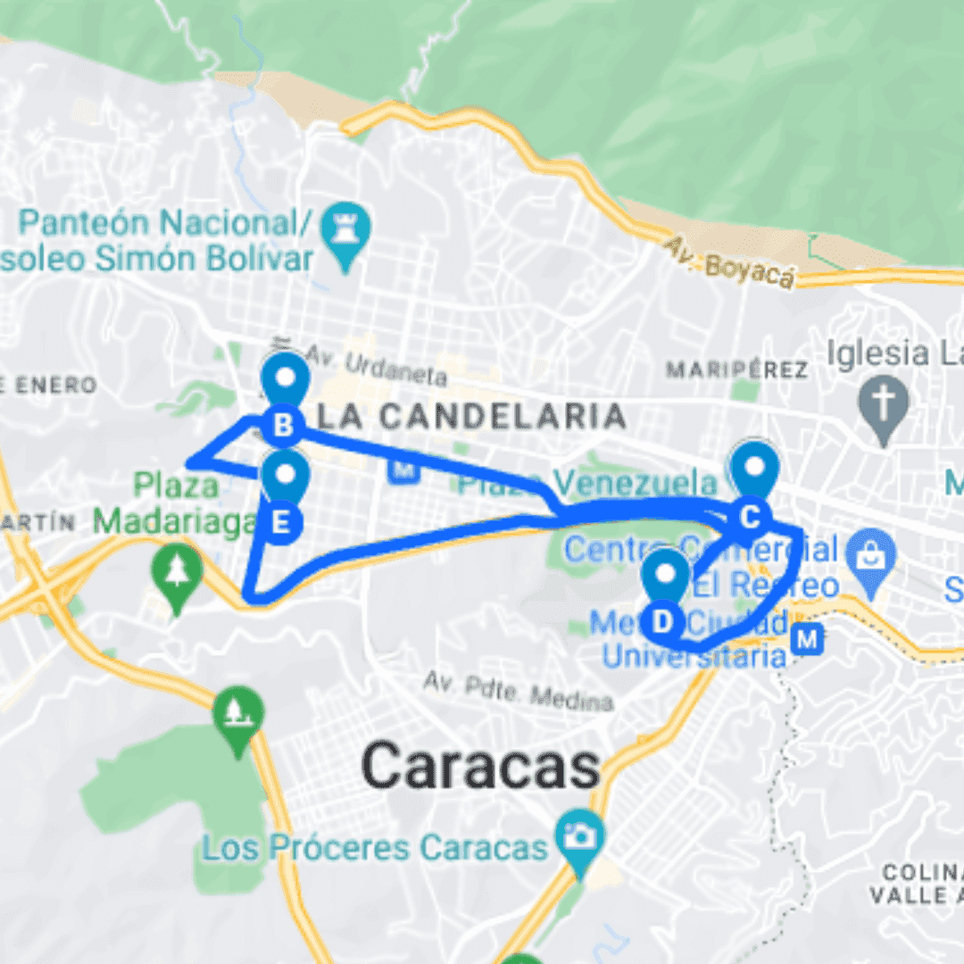 Caracas Ruta 19: Iglesia Santa Teresa - U.C.V