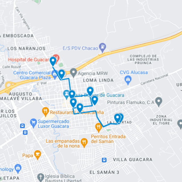 Buses publicitarios en Guacara Ruta de Bus 10: La Ceiba-Hospitales