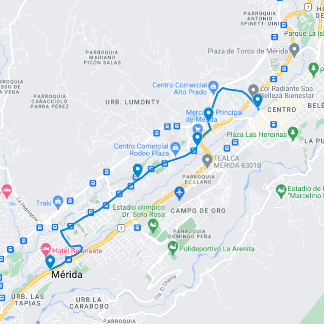 Mérida Ruta de Bus 6: Viaducto-Avenida Andrés Bello