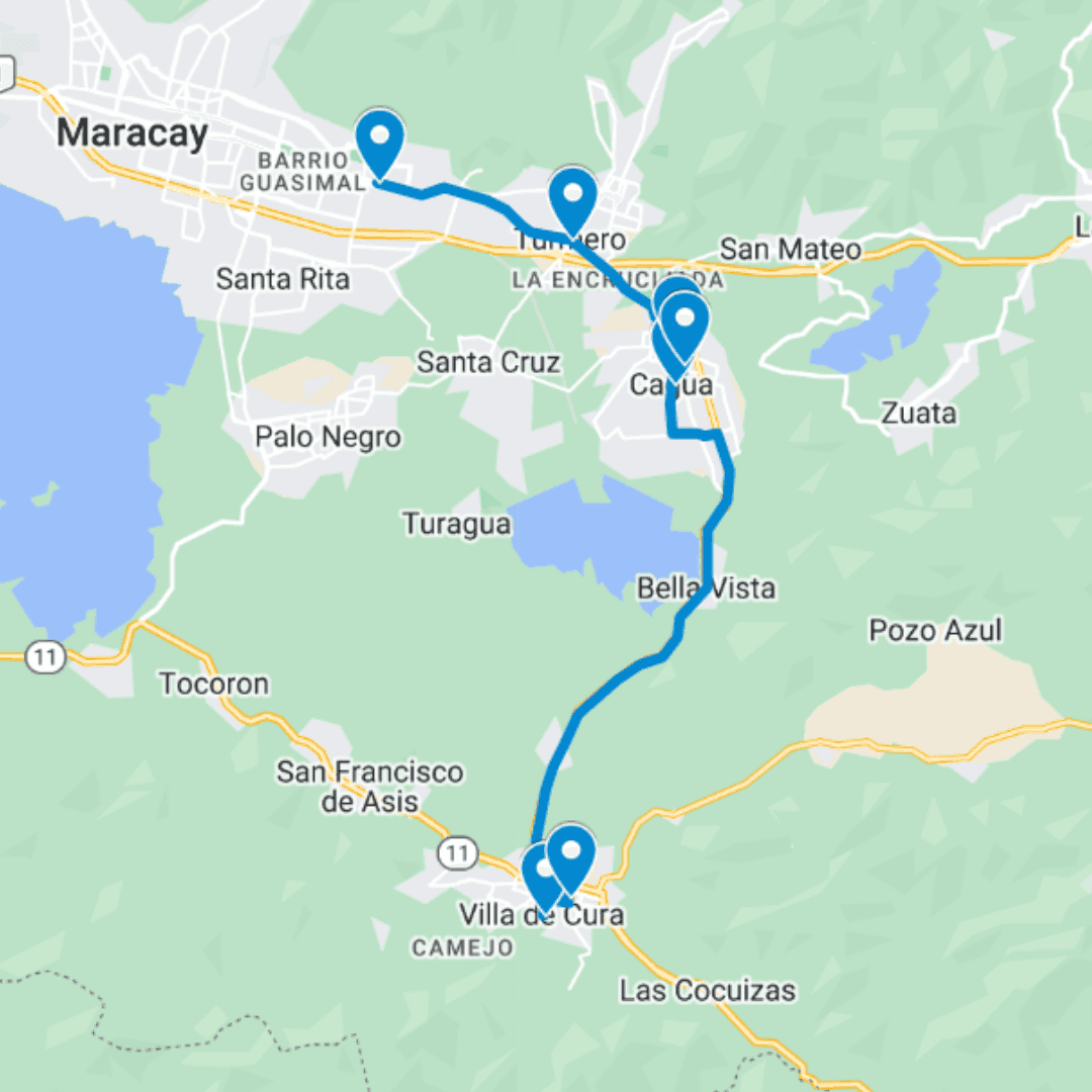 Ruta Cagua: Turmero-La Villa
