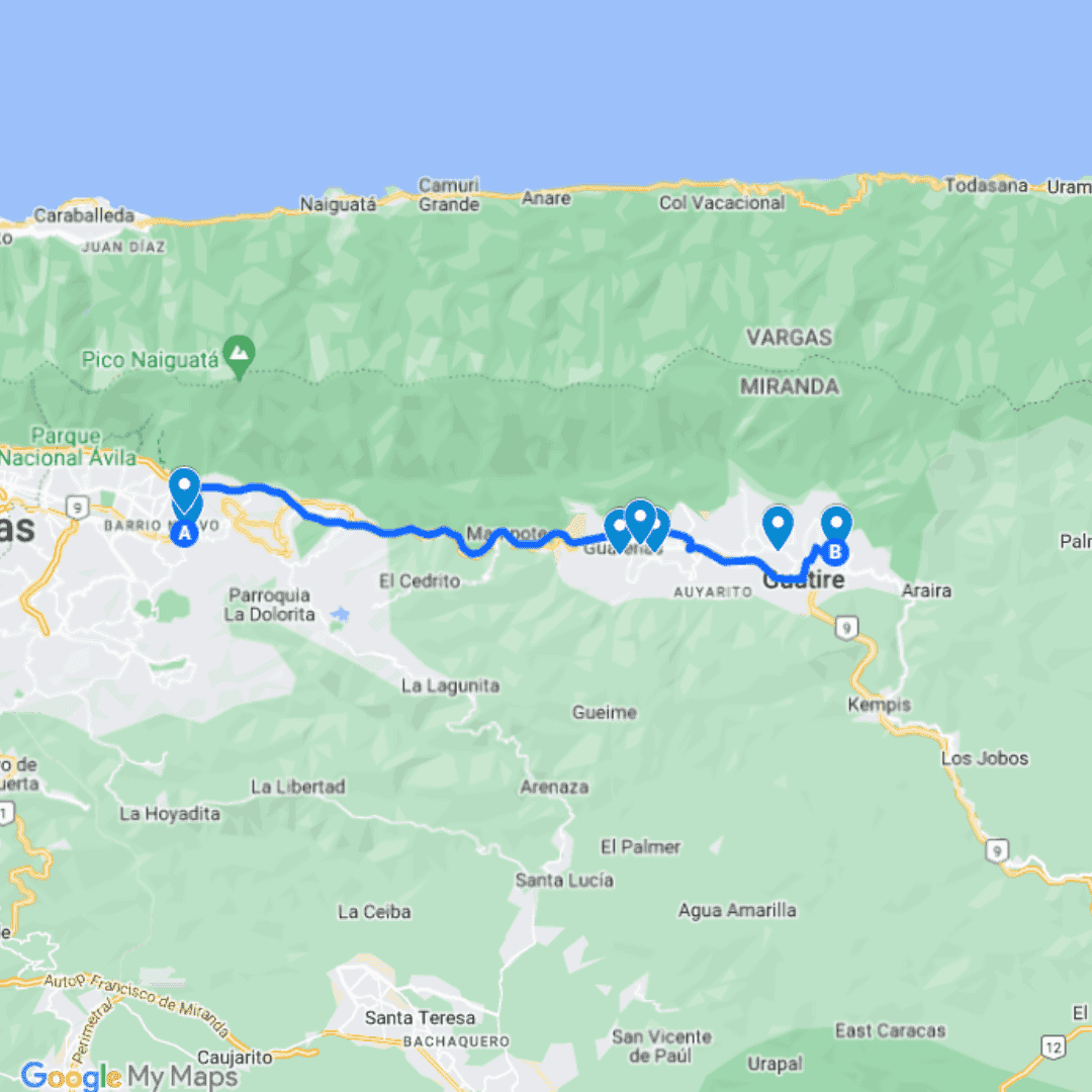 Caracas Ruta de Bus 5: Petare - Terminal de Las rosas