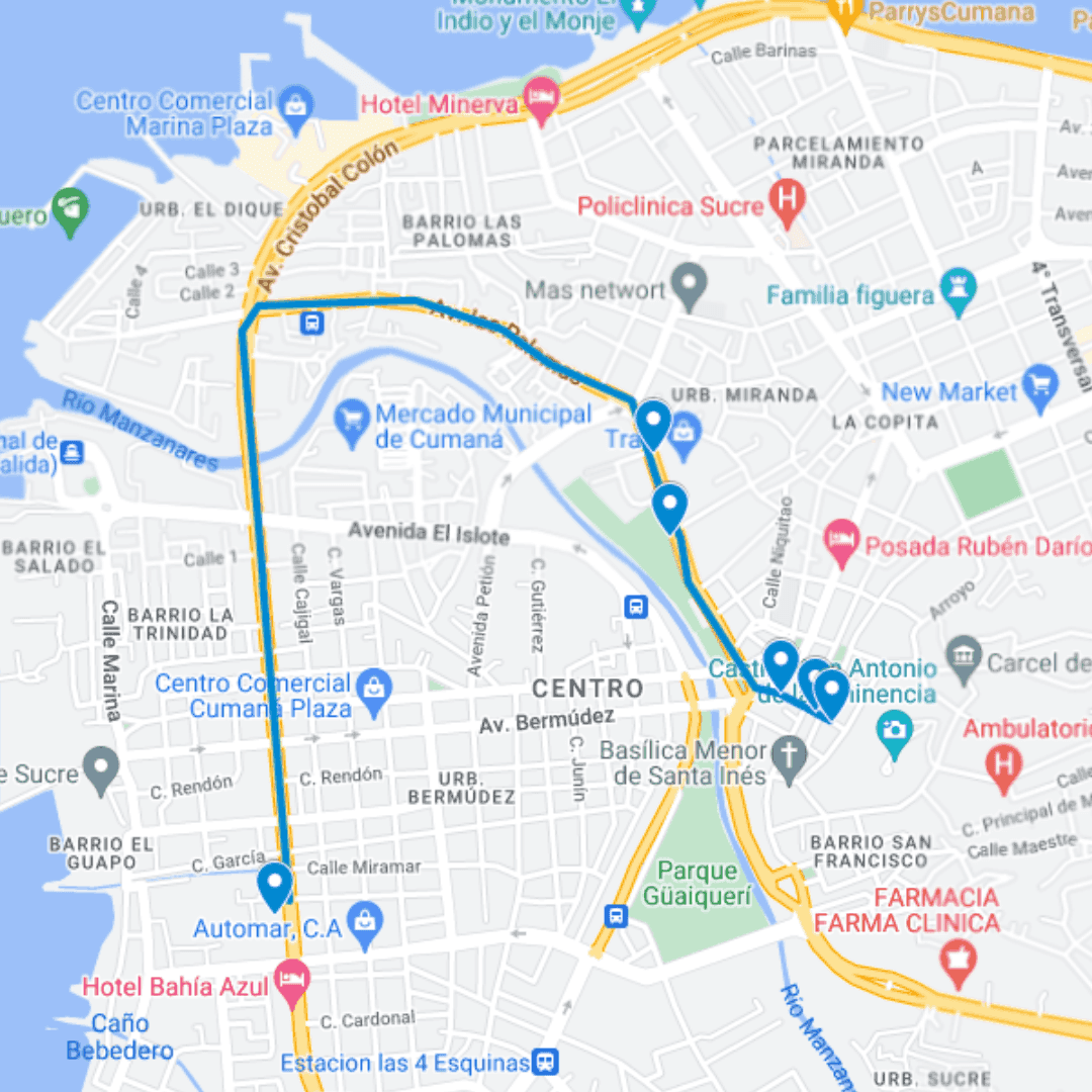 Buses publicitarios en Cumana Ruta de Bus A: Andrés Eloy Blanco-Ateneo de Cumaná