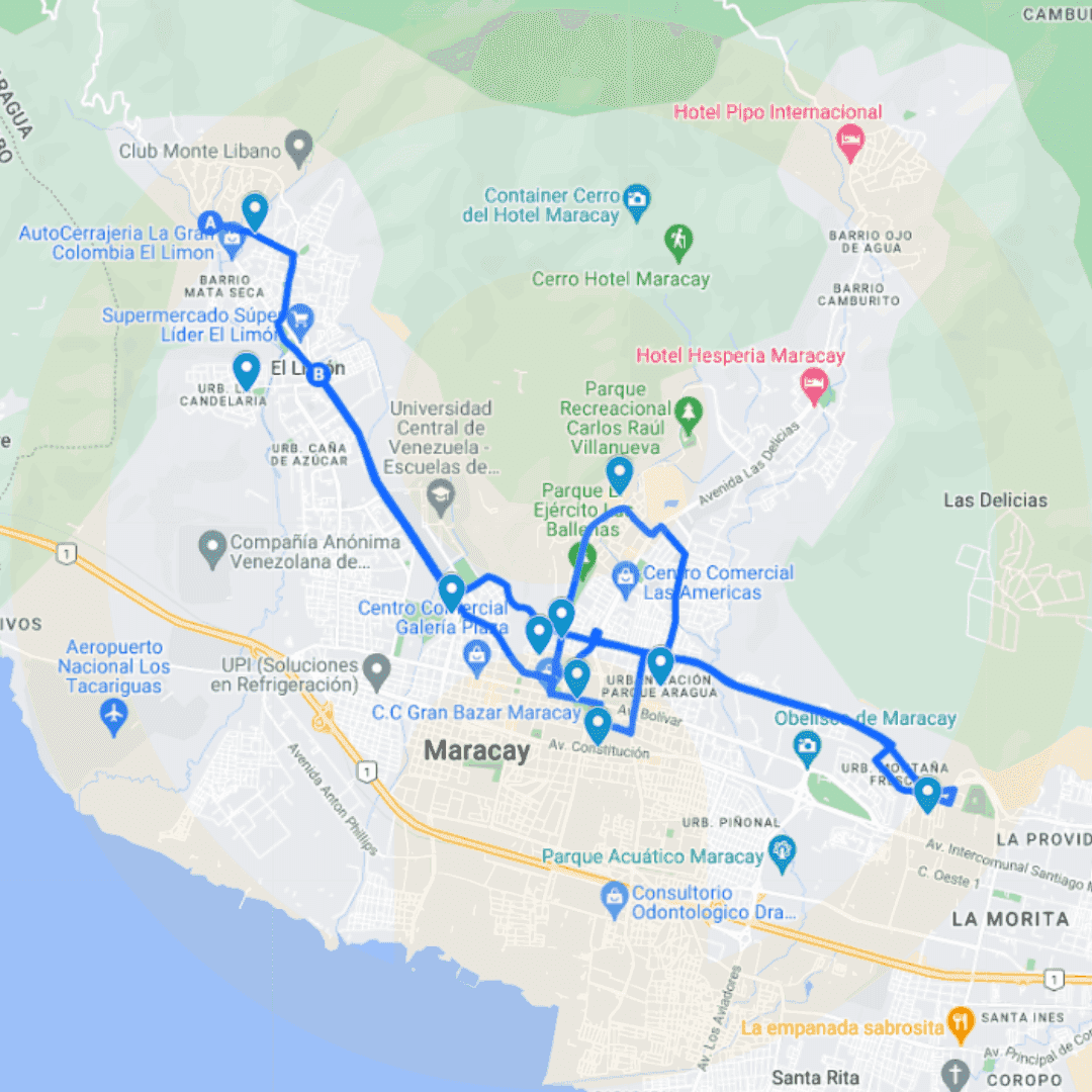 Maracay Ruta de Bus 5: Avenida El Limòn - Hospital