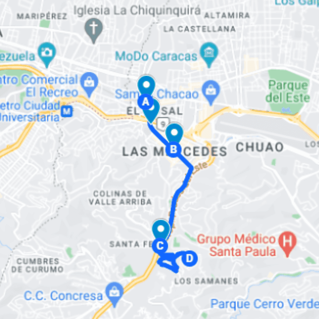 Caracas Ruta 18: Cine Broadway - Manzanares