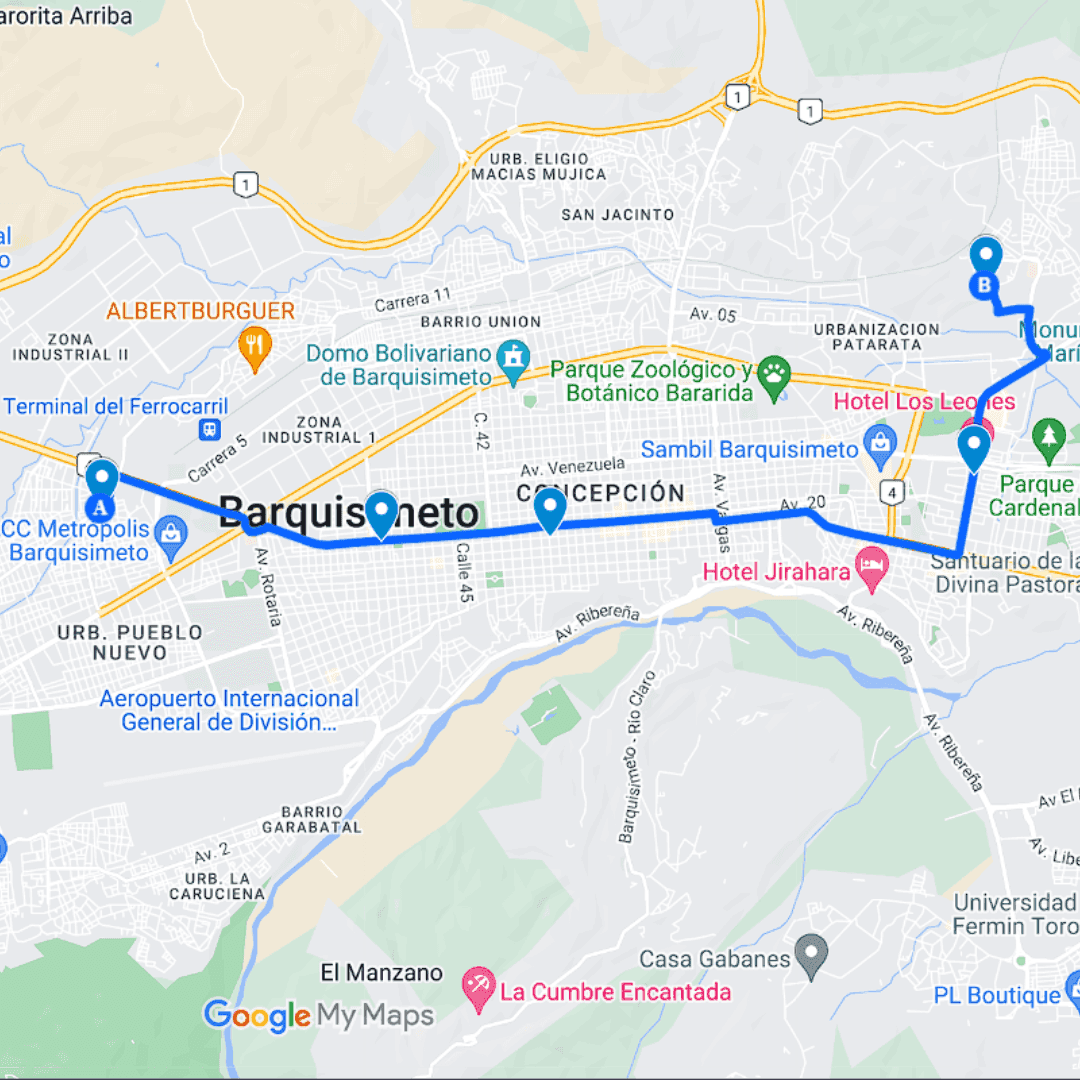 Buses publicitarios en Barquisimeto Ruta 4: Metropolis - Hospital Militar