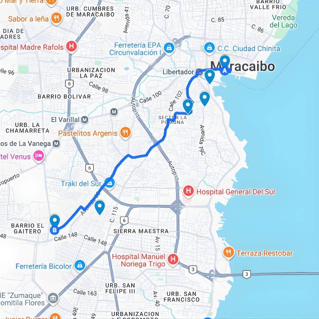 Maracaibo Ruta 6: Av. Libertador - Zona Industrial