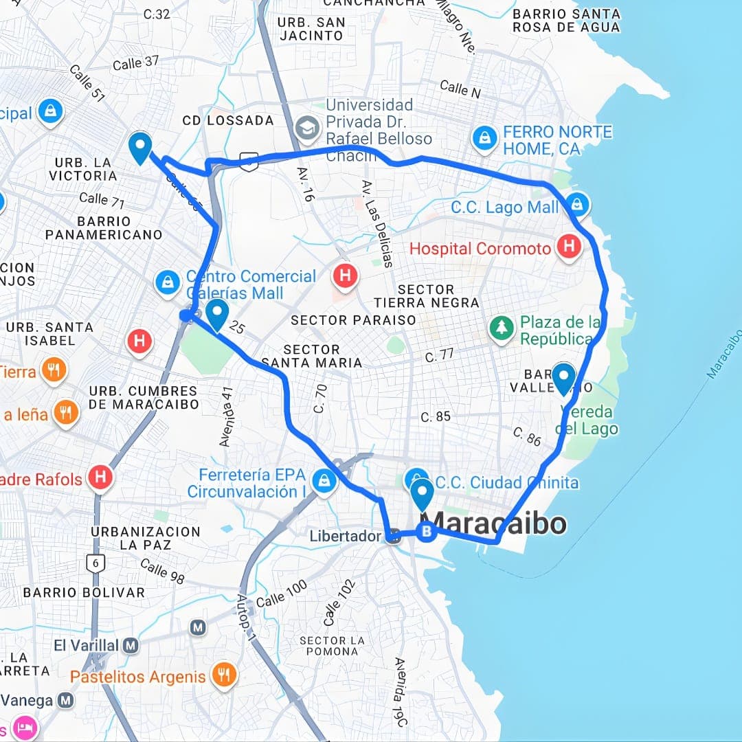 Maracaibo Ruta 3: Tribunales - La Victoria - Cementerio - La Limpia