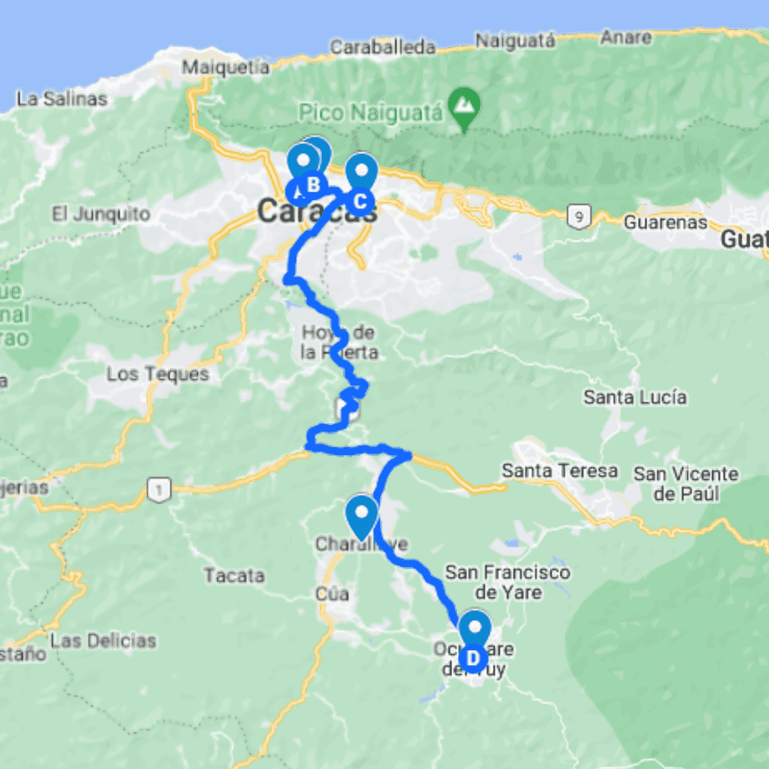Caracas Ruta de Bus 6: Nuevo Circo - Santa Teresa