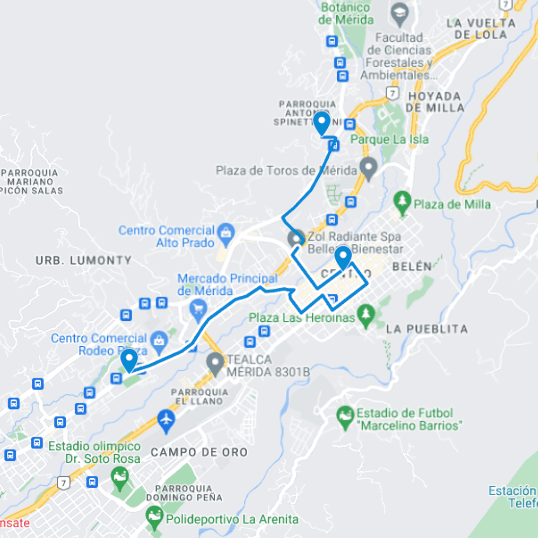 Mérida Ruta de Bus 5: Avenida Las Américas- Santa Anita