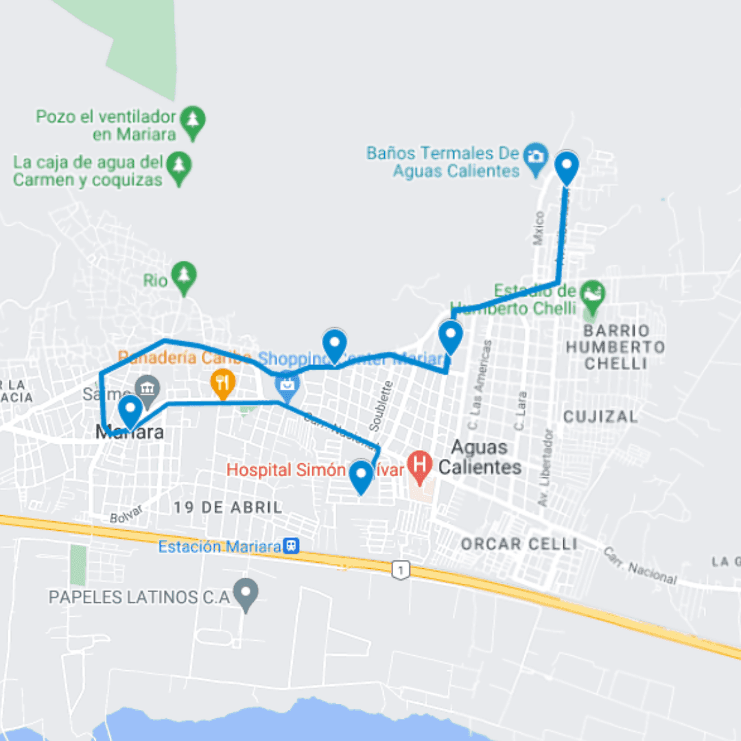 Buses publicitarios en Mariara Ruta de Bus 3: Las Brisas- Tequendama