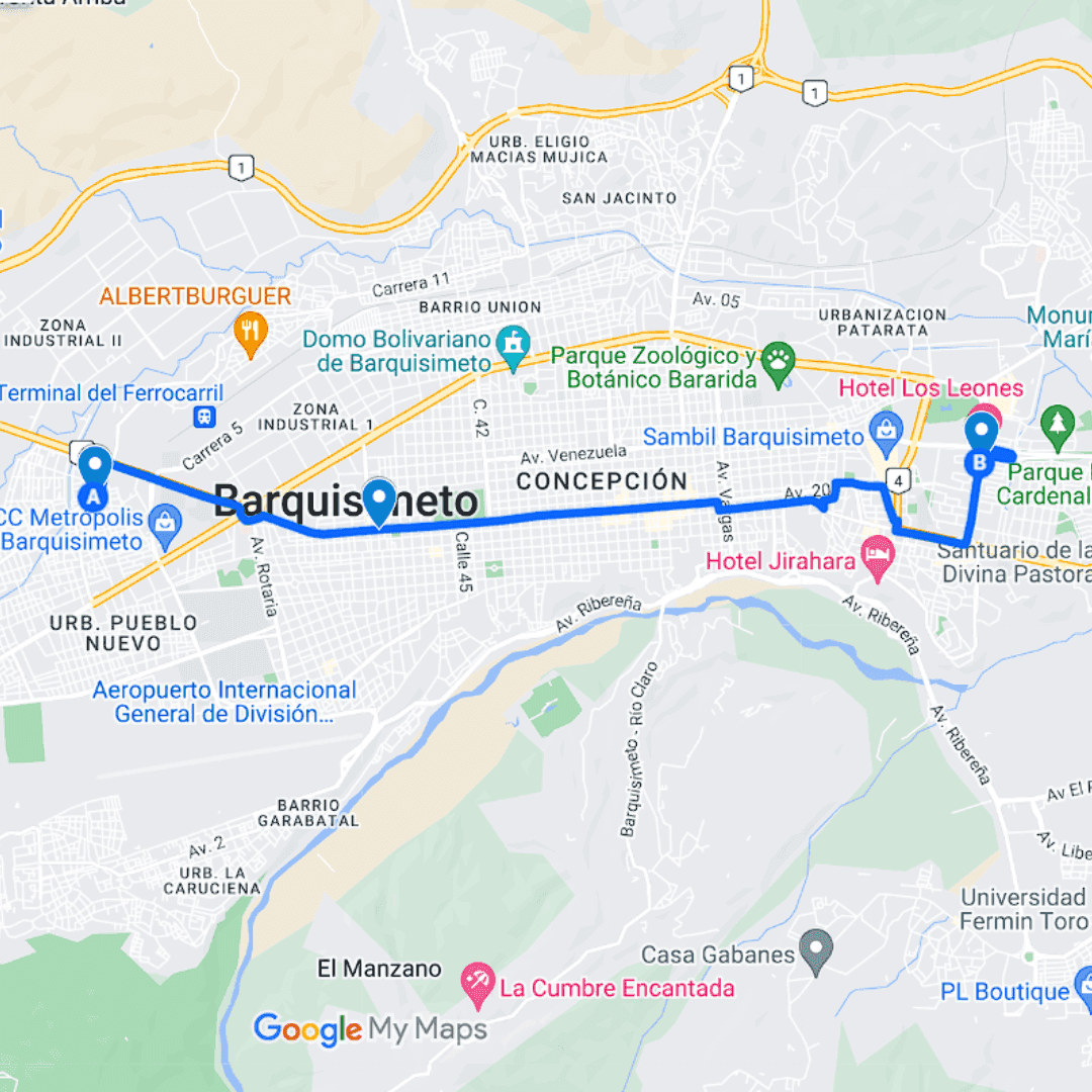 Buses publicitarios en Barquisimeto Ruta 2: El Recreo - Los Leones