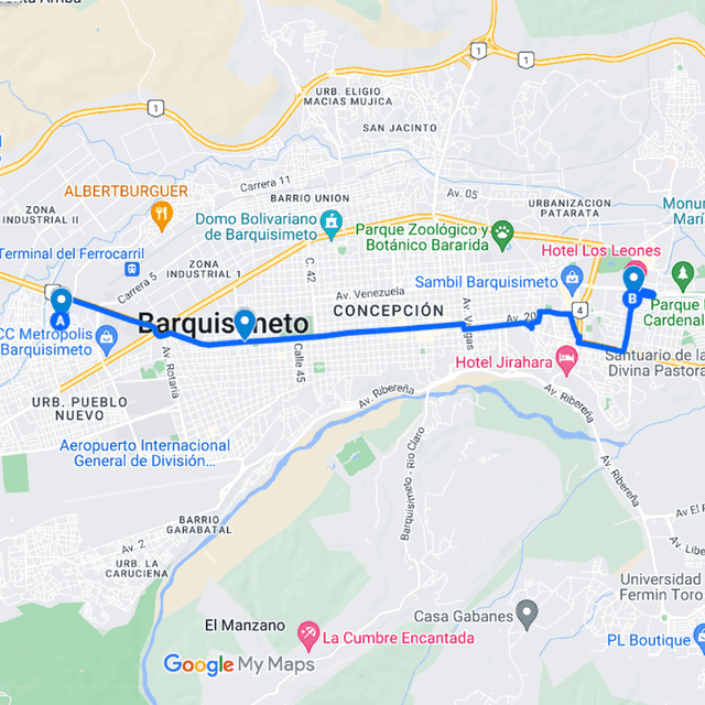 Buses publicitarios en Barquisimeto Ruta 2: El Recreo - Los Leones