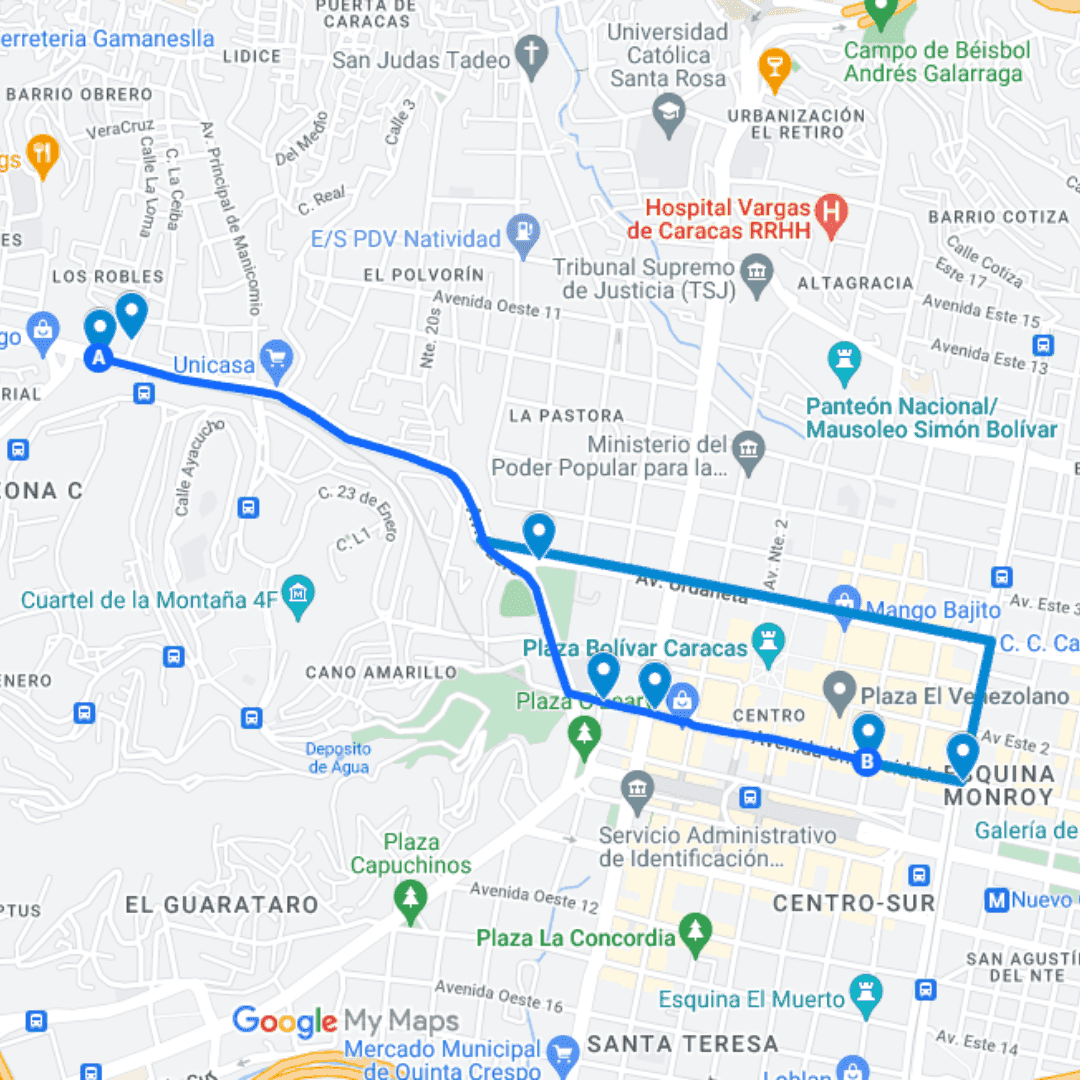 Caracas Ruta 10: Avenida Sucre - Carmelita