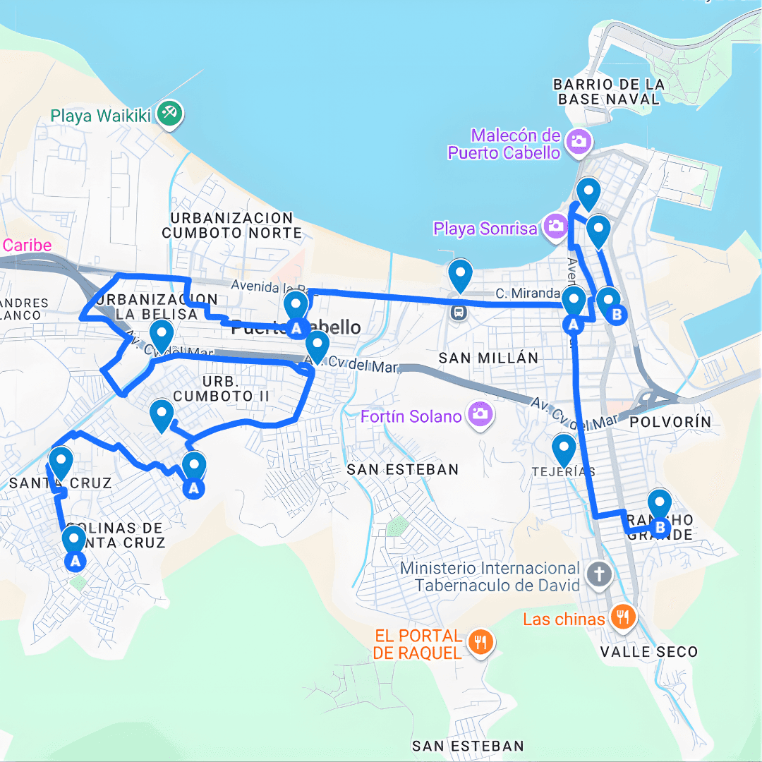 Puerto Cabello Ruta de Bus 6: Muelle-Santa cruz