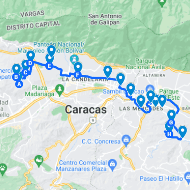 Buses publicitarios en Caracas Ruta 13: Casalta - Santa Paula, Baruta