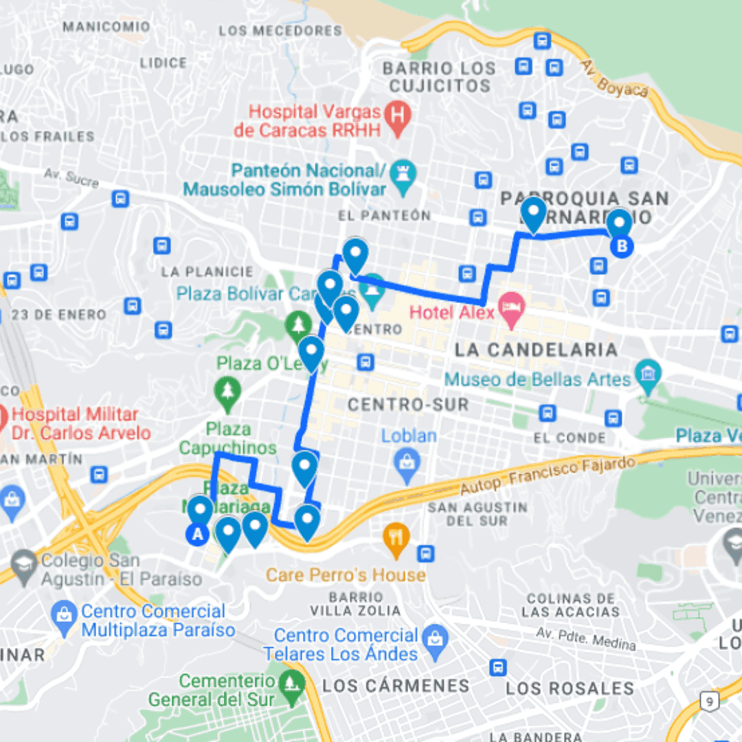 Caracas Ruta 23: El Paraíso - Clínica Caracas