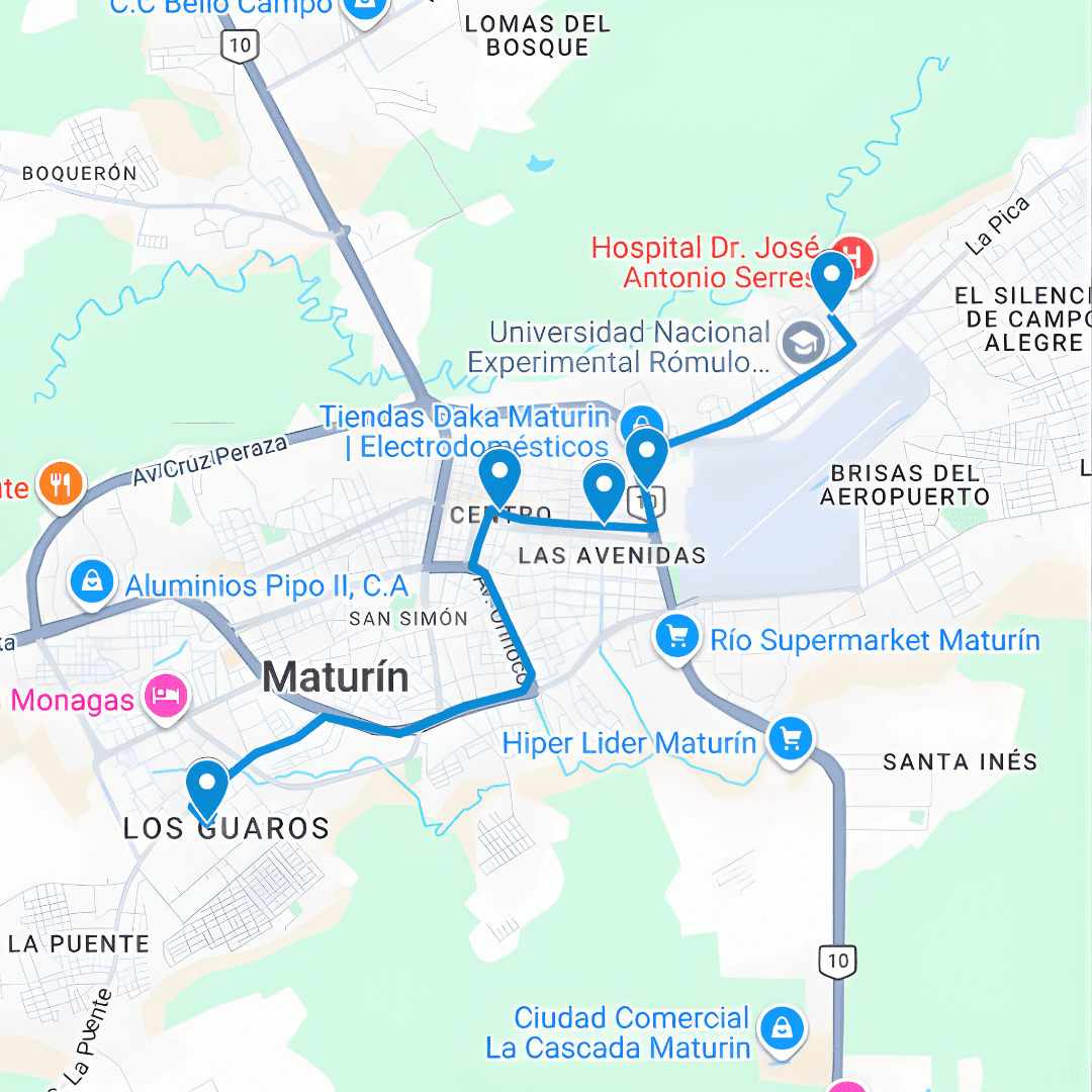 Buses publicitarios en Monagas Ruta de Bus Maturín 4: Los Guaros-Las Cocuizas