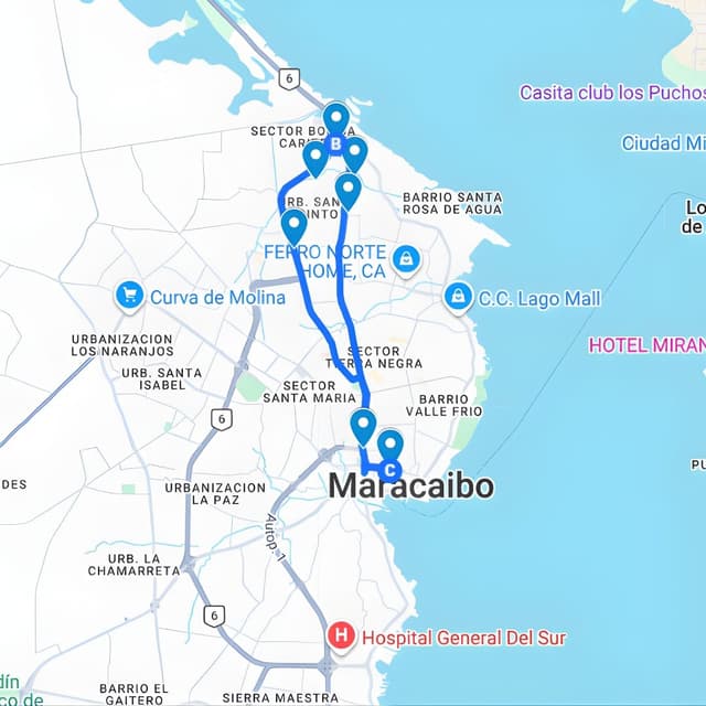 Buses publicitarios en Maracaibo Ruta 5: Av. Padilla - Lago Mar Beach
