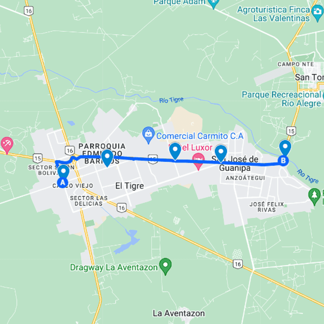 Anzoátegui Ruta 4: Av. Francisco de Miranda - Guanipa