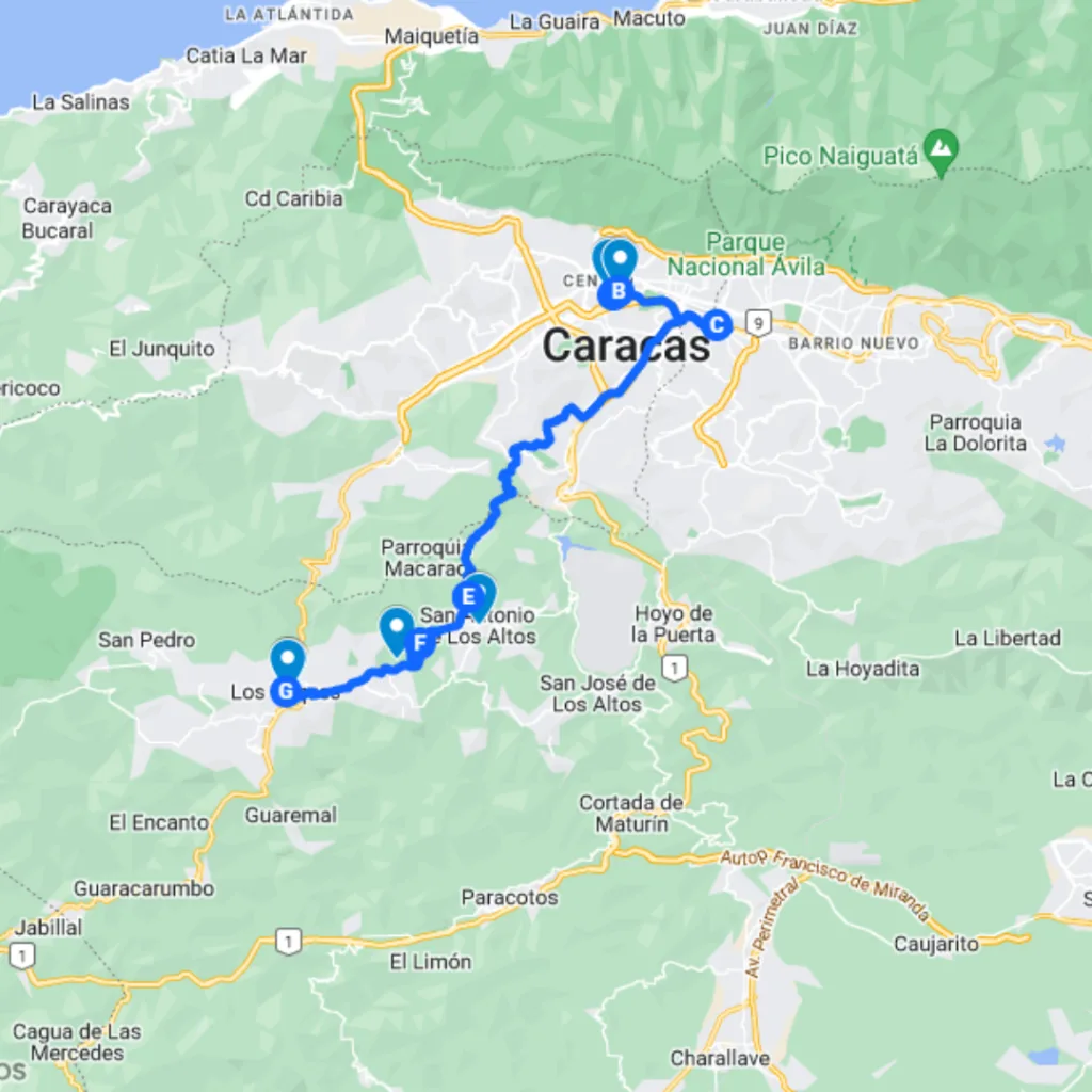 Caracas Ruta de Bus 3: Nuevo Circo - Los Teques