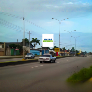 Valla publicitaria en Monagas - Entrada a Maturín desde Puerto La Cruz, Av. Libertador con calle 6, Local Jac Venezuela - Maturín, frente a la Subestación Eléctrica Alto Gurí, Maturín, Valla Vertical de 10.2m x 12.2m