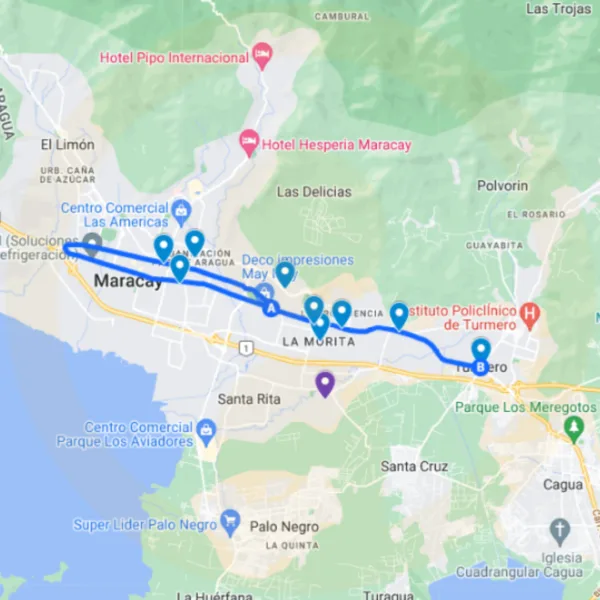 Maracay Ruta de Bus 7: Terminal de Pasajeros - Santa Rita