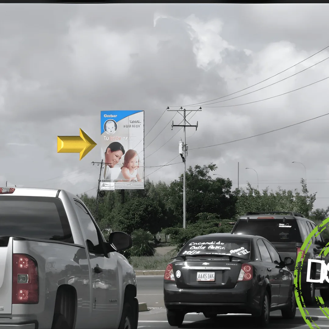 Valla publicitaria en Bolívar - Av. Guayana, sector Redoma Aeropuerto, Puerto Ordaz, Bolívar, Valla Vertical de 6m x 9m