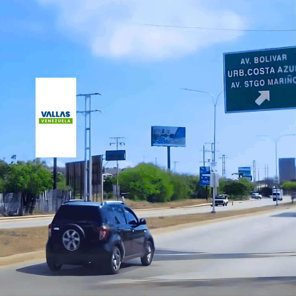 Valla publicitaria en Nueva Esparta - Av. Jóvito Villalba, sentido Sambil, Isla de Margarita. Valla Vertical de 6m x 12m