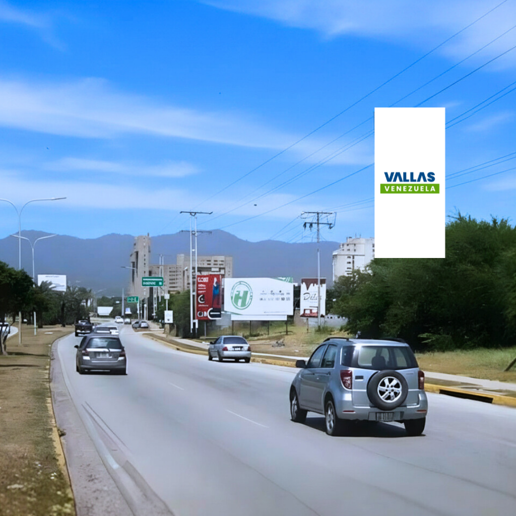 Valla publicitaria en Nueva Esparta - Av. Jóvito Villalba, sentido Porlamar, Isla de Margarita. Valla Vertical de 6m x 12m