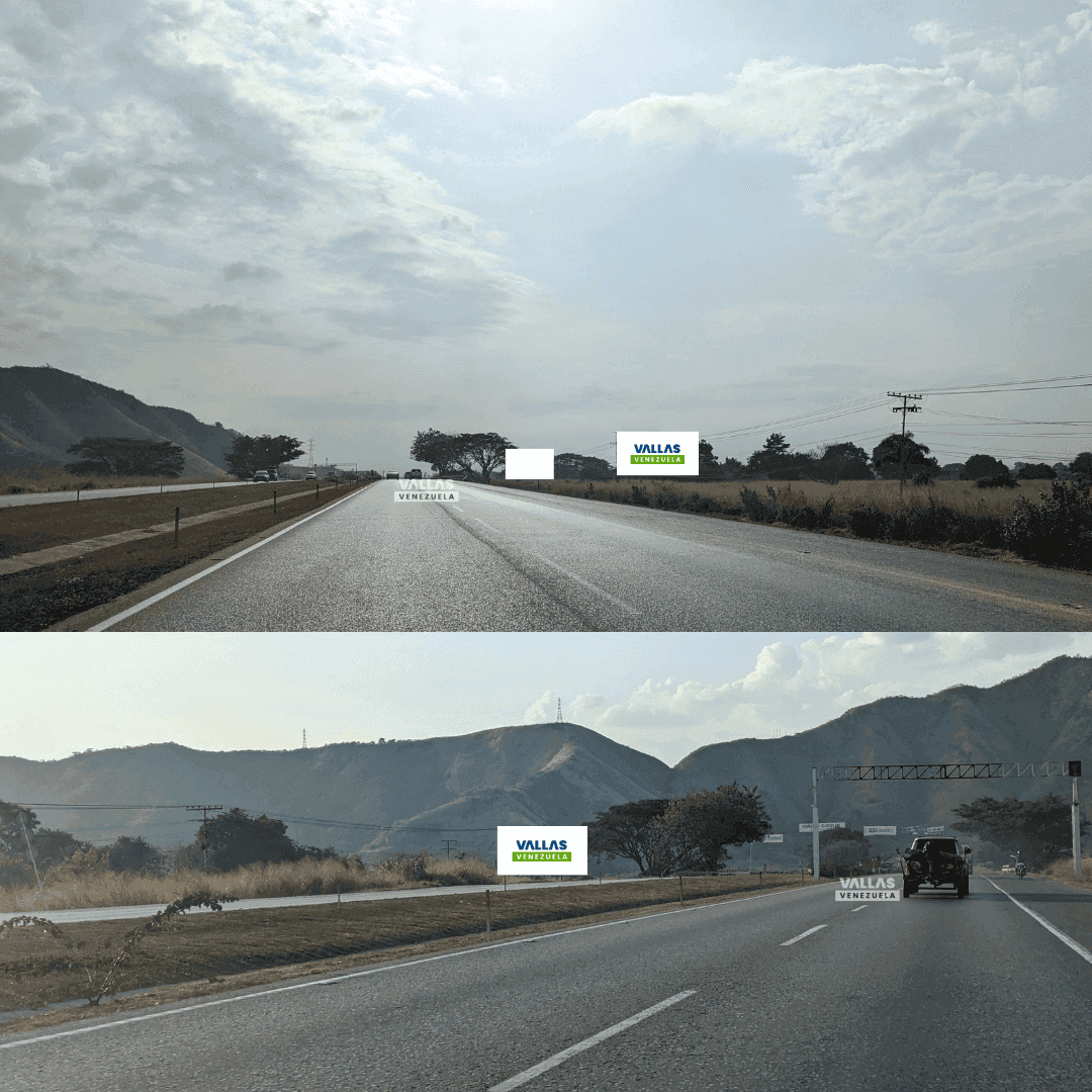 Autopista Regional del Centro Altura Base Sucre Sentido Valencia - Caracas. Ambas caras