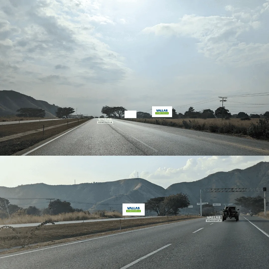 Autopista Regional del Centro Altura Base Sucre Sentido Valencia - Caracas. Ambas caras