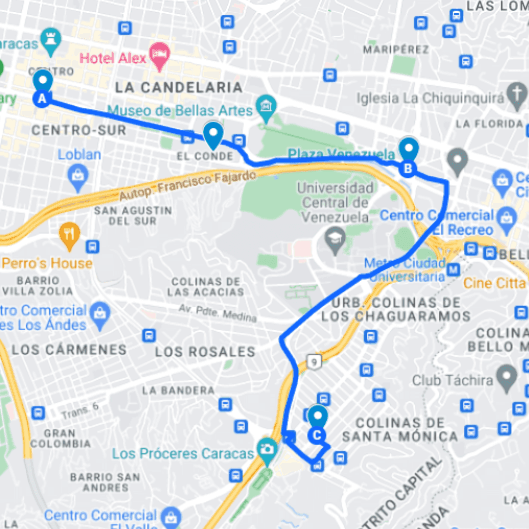 Caracas Ruta de Bus 12: Santa Teresa - Santa Mónica