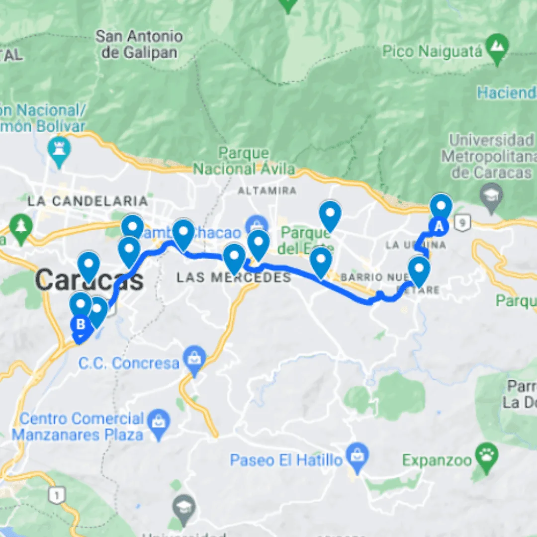 Caracas Ruta de Bus 26: Makro la Urbina - El Valle