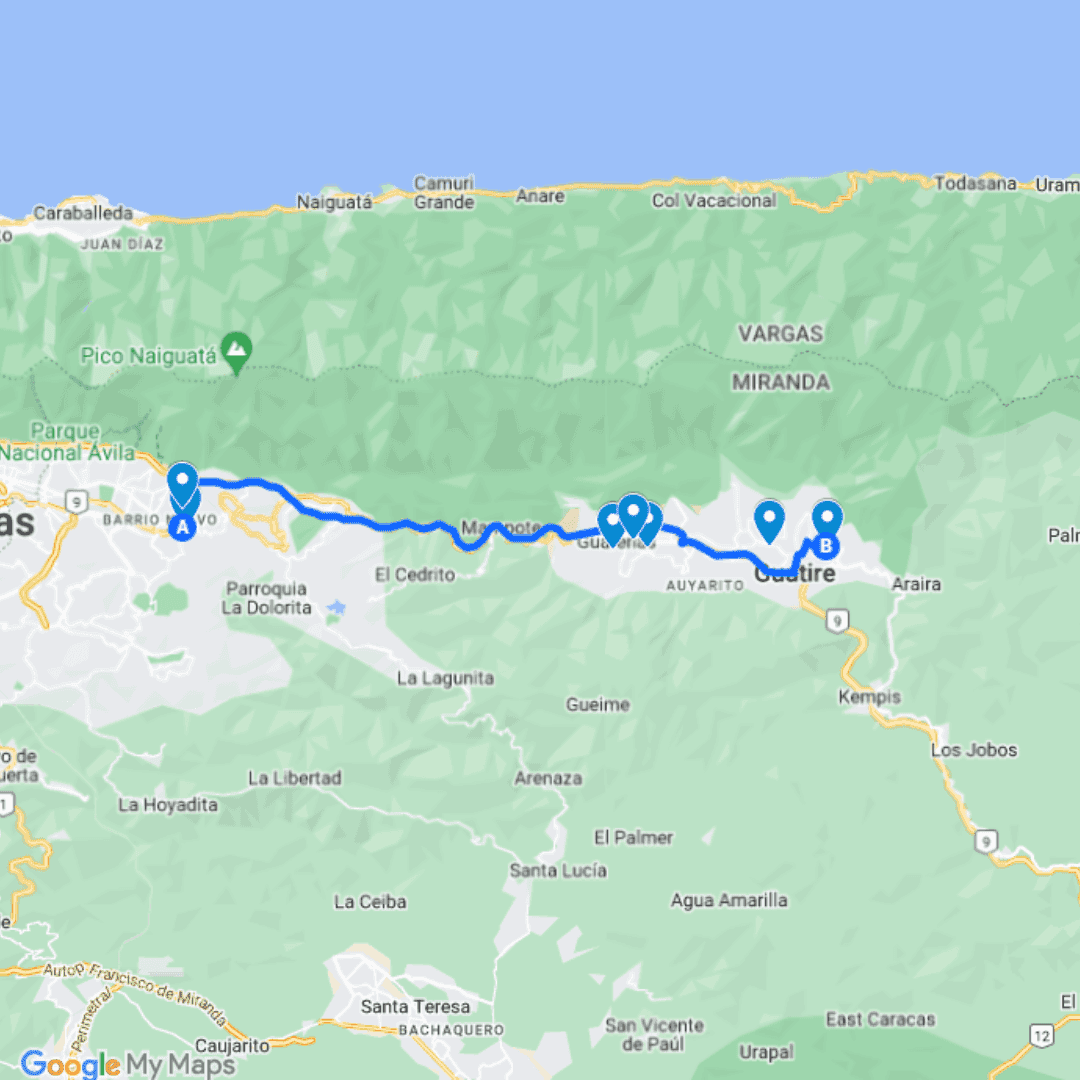 Caracas Ruta de Bus 5: Petare - Terminal de Las rosas