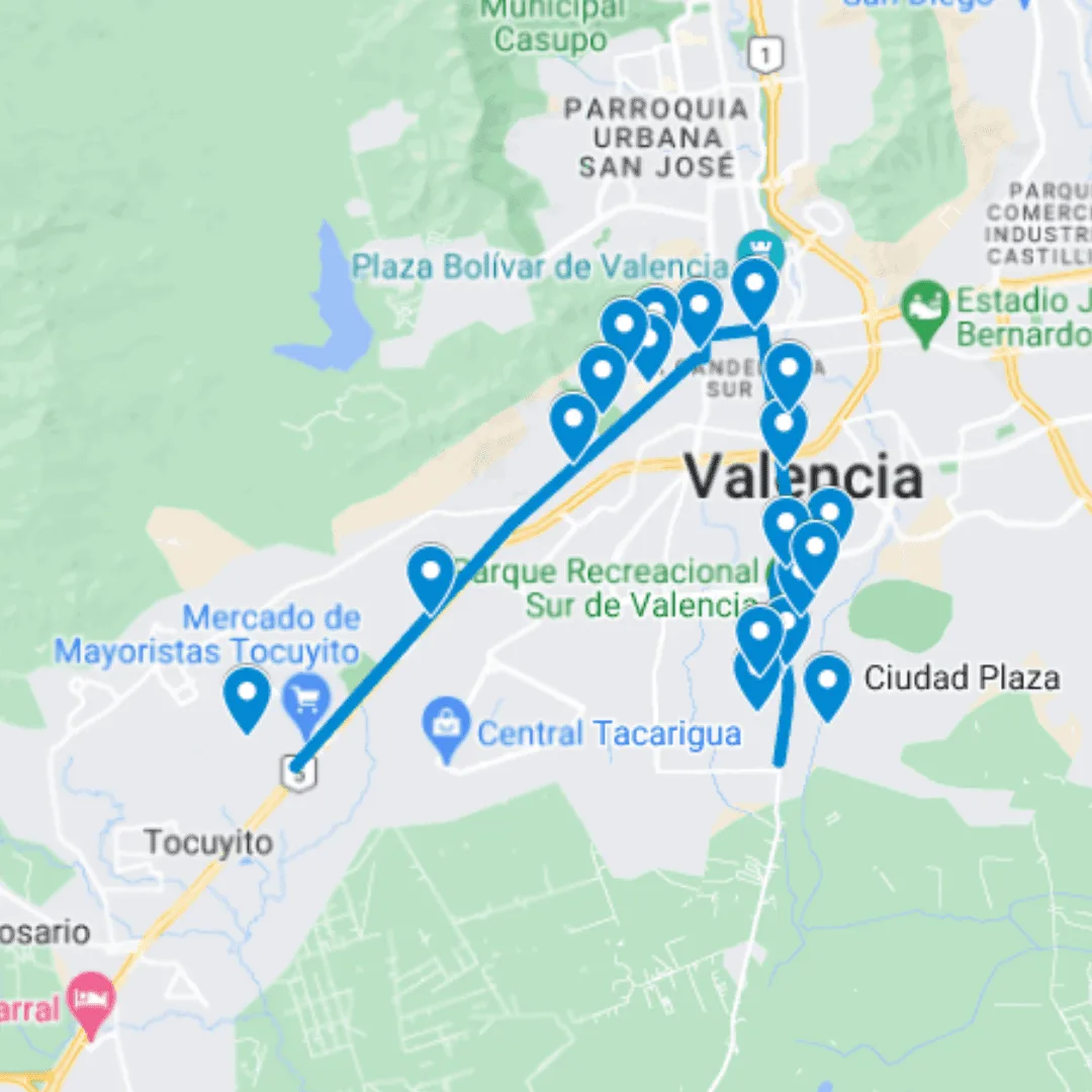 BUS-VLN-RUTA-J Carabobo Ruta 10: Lomas del Sur - Universidad Arturo Michelena