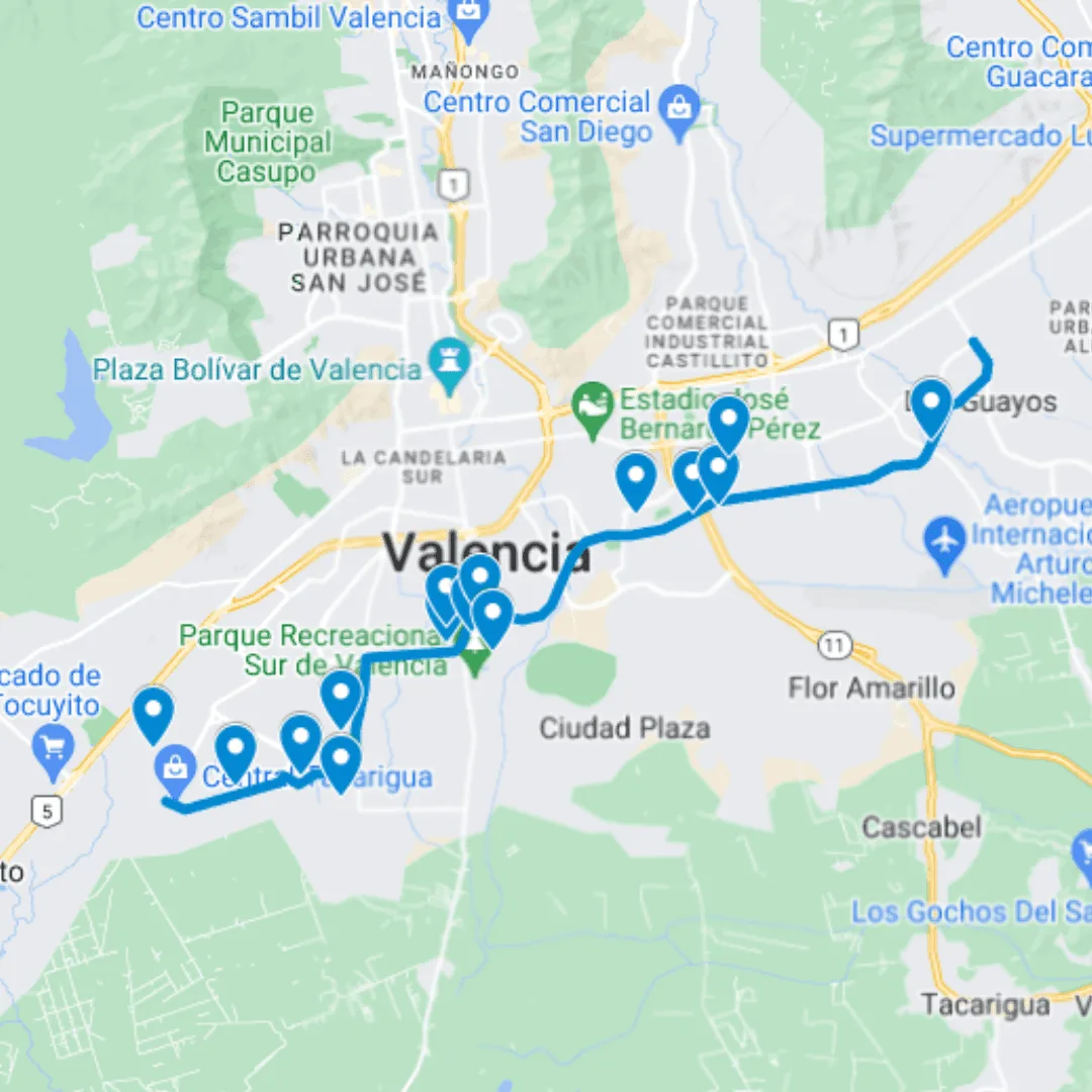 Carabobo Ruta 12: Central Tacarigua - Paraparal