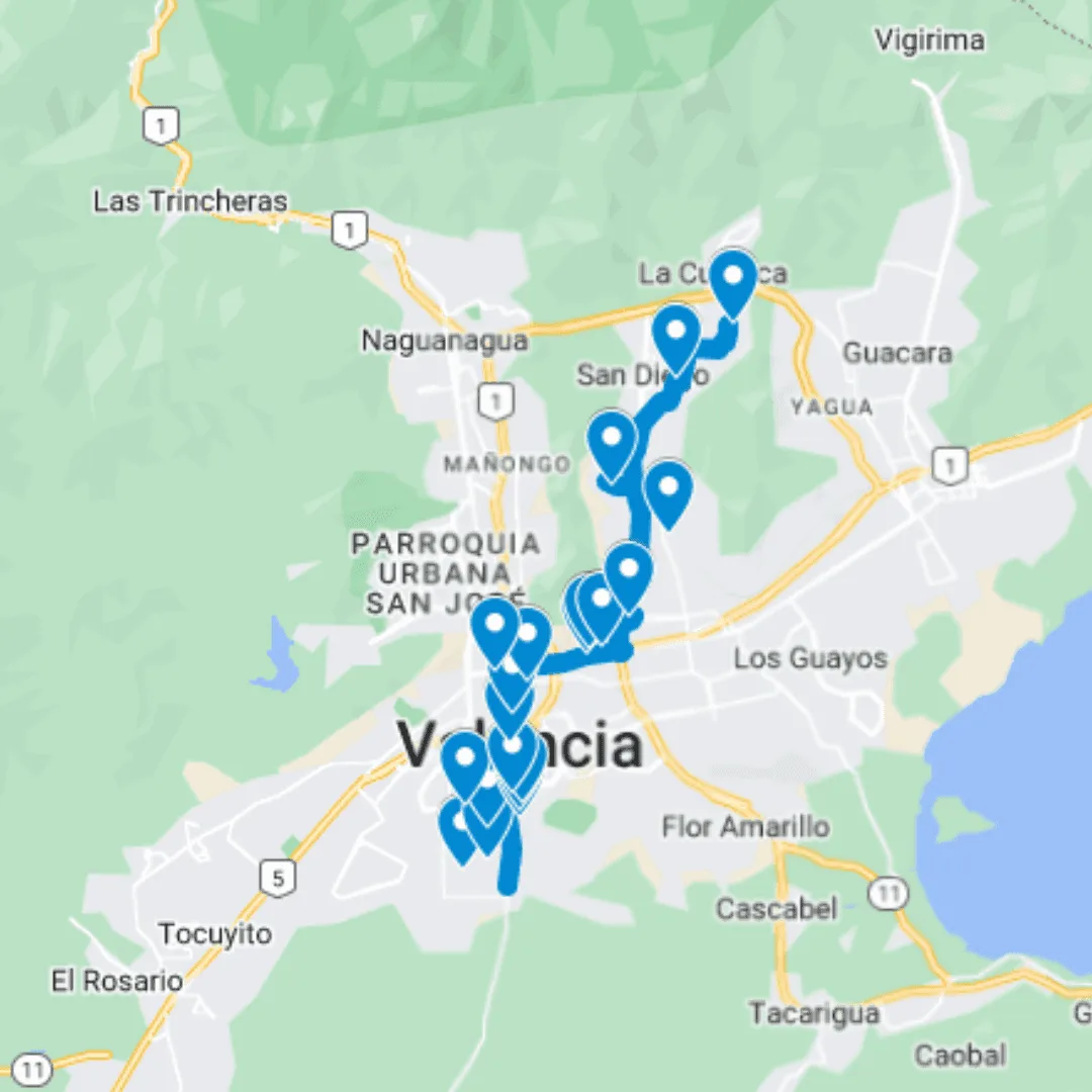 Carabobo Ruta 14: Lomas de Funval - Universidad Arturo Michelena