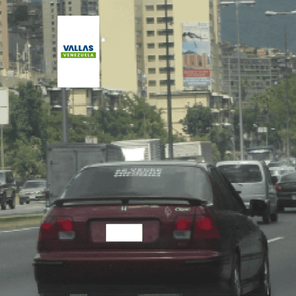 Autopista Valle – Coche, Sentido IPSFA, sentido Plaza Venezuela, Valla Vertical de 6m x 12m