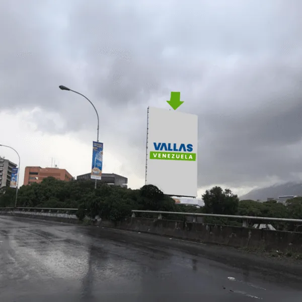 Av. Araure con Av. Rio de Janeiro, vía Las Mercedes, Sector Chuao, Caracas, Valla Vertical 6.5m x 9.5m