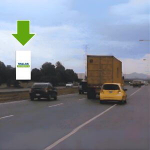 Valla publicitaria en Aragua - Autopista Regional del Centro, Sentido Caracas Valencia, Maracay, Valla Vertical de 6m x 12m