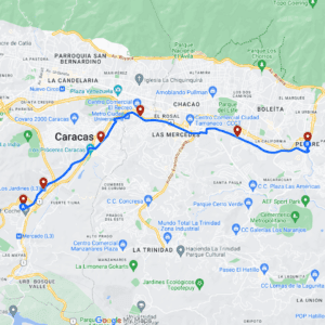 Caracas Ruta de Bus: Coche - Petare