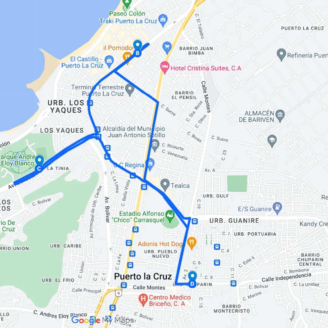 BUS-ANZ-RUTA-2 Anzoátegui Ruta 2: Andrés Eloy Blanco - Chuparin